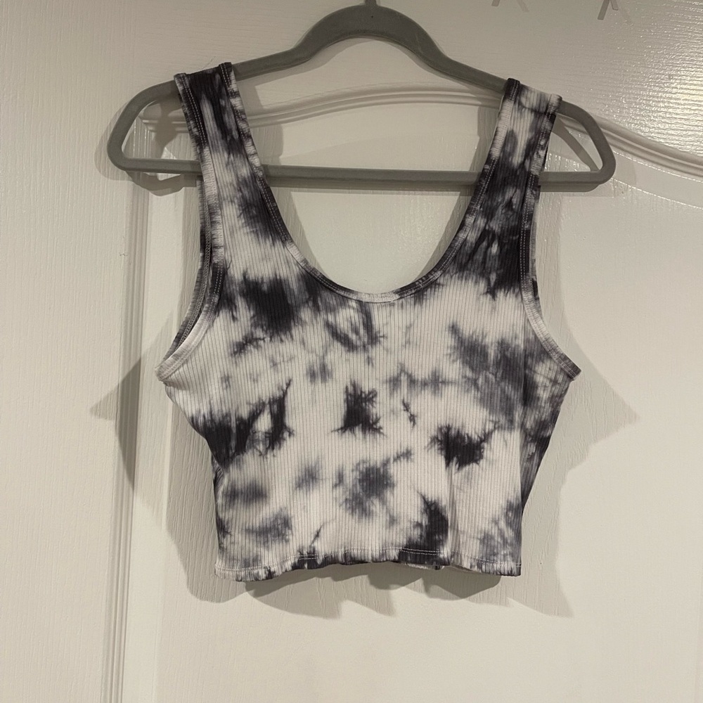Garage Black & White Tie-dye Tank